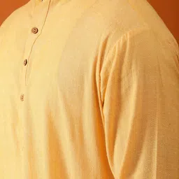 Streaks & Crosses Mandarin Collar Pure Cotton Kurta with Churidar image 2