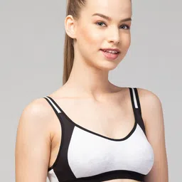 Apraa & Parma Pack Of 3 Colourblocked Full Coverage Non Padded Organic Sports Bra image 2