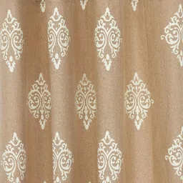 Soumya Beige & Off-White Single Room Darkening Window Curtain image 3