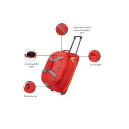 Aristocrat Unisex Cadet Unisex 52Cm Travel Duffle Trolley Bag With Wheels-Red image 2