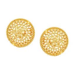 Vighnaharta Gold-Toned Floral Jhumkas Earrings image 2