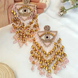 Crunchy Fashion Geometric Artificial Beads Drop Earrings image 2