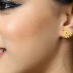 Vighnaharta Set Of 4 Gold Plated Contemporary Studs image 2