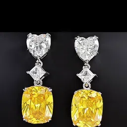 Jewels Galaxy Silver-Plated American Diamond-Studded Drop Earrings image 5