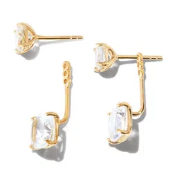 Young & Forever Gold-Toned Square Drop Earrings image 5