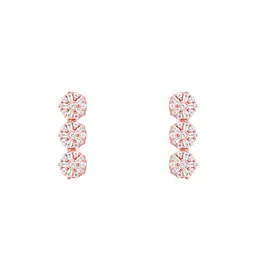 GIVA Rose Gold-Plated 925 Sterling Silver Zircon Studded Contemporary Drop Earrings image 2