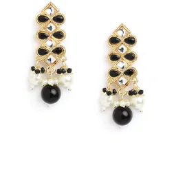 Anouk Gold-Toned Gold-Plated Contemporary Drop Earrings image 2