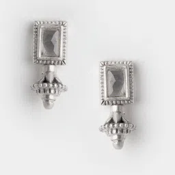 SHAYA Silver-Toned Geometric Studs image 2