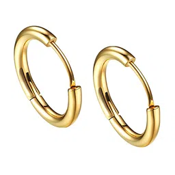 KARISHMA KREATIONS Gold-Plated Contemporary Hoop Earrings image 4
