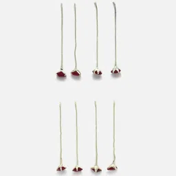Kennice Set Of 4 Rhodium-Plated Contemporary Drop Earrings image 2
