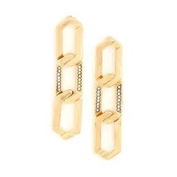 justpeachy Gold-Toned Contemporary Drop Earrings image 4