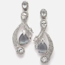 ZENEME Grey Quirky Studs Earrings image 4