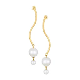 aadita Gold-Toned Circular Drop Earrings image 2