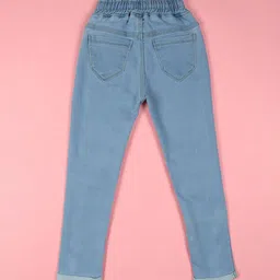 F2M Boys Embroidered High-Rise Light Fade Mildly Distressed Slim Fit Cotton Jeans image 2