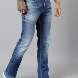 Woodland Men Slim Fit Clean Look Whiskers & Chevrons Stretchable Jeans image 5