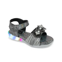 BAESD Girls Embellished LED Open Toe Flats image 4