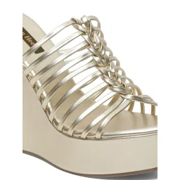 Flat n Heels Women Casual Wedges Gold image 5