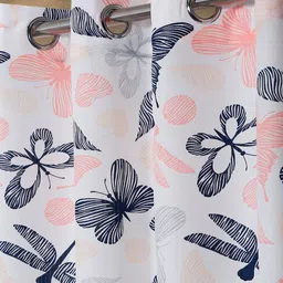 Cortina White & Black 2 Pieces Quirky Printed Window Curtain image 3