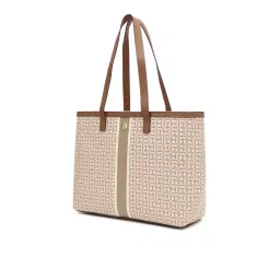 tommy hilfiger accessories Tommy Hilfiger Women Printed Beige Tote Bag image 2