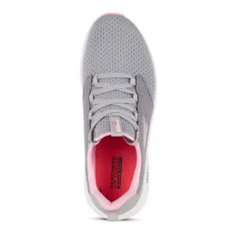 SKECHERS Women GO RUN ELEVATE Grey Slip On Running Shoes image 3