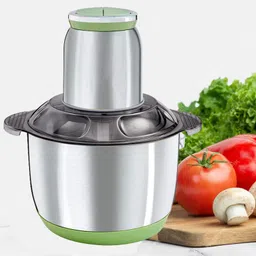 Vinskep Electric Chopper, Meat Grinders with Stainless Steel Bowl Heavy 220W Motor - 2 Speed Modes for Kitchen Food Processor, Meat, Vegetables, Onion, Mince (Electric, 2 Liter) image 1