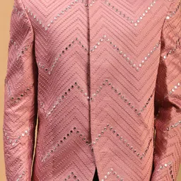 SHRESTHA BY VASTRAMAY Mirror Work Embellished Slim-Fit Jodhpuri Bandhgala image 2