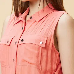 Globus Shirt Collar Waist Tie Ups Culotte Jumpsuit image 2