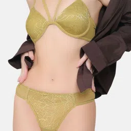 CURWISH Pack Of 2 Self-Designed Low-Rise Lace Thong Briefs-P2L-14 image 4