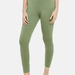RANGMANCH BY PANTALOONS Women Green Solid Ankle-Length Leggings image 2