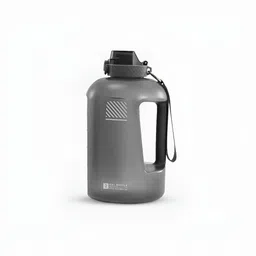 Domyos By Decathlon Grey Single Plastic Solid Water Bottle image 1