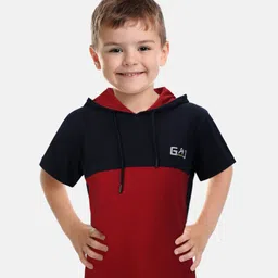 Gini and Jony Infant Boys Colourblocked Hooded Cotton T-shirt-picture-16