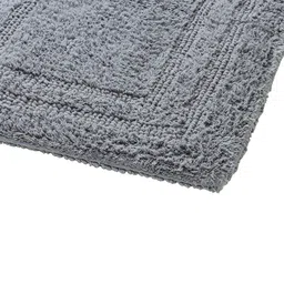 Pano Grey Self Design 1902 GSM Pure Cotton Reversible Bath Rugs image 2