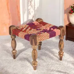 Riaza Sheesham Wood Maachi Stool in Natural Jute & Silver Rope Canning-image-63