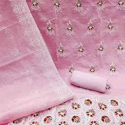 KIMISHA Embroidered Unstitched Dress Material image 4