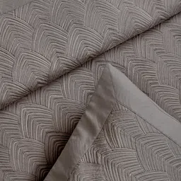 DDecor Dark Grey Embroidered Cotton 200 GSM Comforter With 2 Pillow Cover image 2