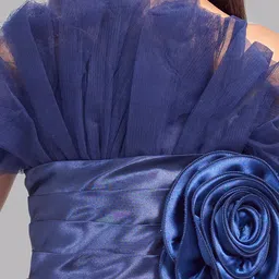 Pink Chick Girls Ruffled Tulle Net Fit & Flare Midi Dress image 2