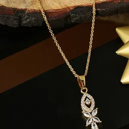 DressBerry White Brass Gold-Plated Necklace image 2