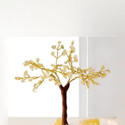 Shubhanjali Citrine Crystal Stone Tree Showpiece image 4