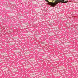 FABRIC FITOOR Pink & White Printed Pure Cotton Wrap Top image 5