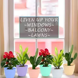 Kuber Industries Marble Cool Peach 18 Pieces Lightweight Planters image 4