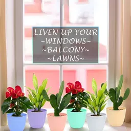 Kuber Industries Blue & Beige 24 Pieces Lightweight Planters image 2