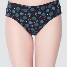 Dollar Missy Pack of 8  Combed Cotton Deep Printed Inner Elasticated Hipster Panty image 2