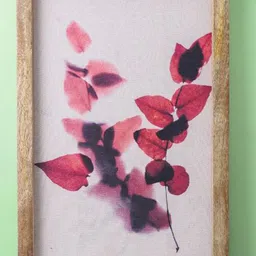 The Decor Mart White & Pink Leaves Painting Wall Art-image-82