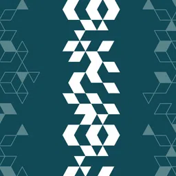 Dreamscape Teal Green Geometric 144 TC Cotton 1 Queen Bedsheet with 2 Pillow Covers image 4