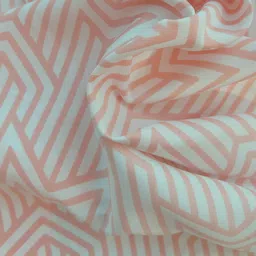 Stoa Paris Elegance Peach Grey Geometric 300 TC King Bedsheet with 2 Pillow Covers image 2