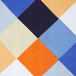 Arrabi White & Blue Geometric 300 TC King Bedsheet with 2 Pillow Covers image 3