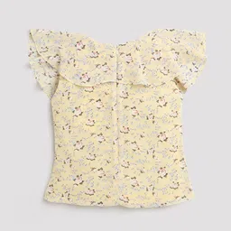 Tiny Girl Square Neck Ruffles Floral Printed Top image 2