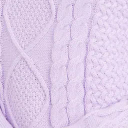 Styli Women Purple Self Design Round Neck Pullover image 2