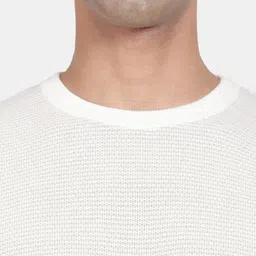 t-base Round Neck Long Sleeves Ribbed Cotton Pullover image 5