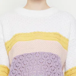 KASMA Self Design Woollen Pullover image 2